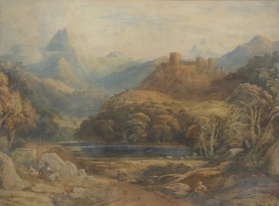 Lot 2343 - John Varley (1778-1842) - Castle in a...