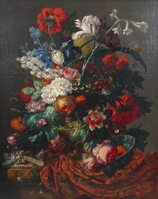 Lot 2378 - After Jan van Huysum - Still life with a...