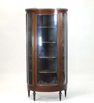 Lot 2431 - A circa 1900 French mahogany vitrine, having a...