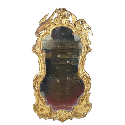 Lot 2407 - A 19th century giltwood and gesso wall mirror,...