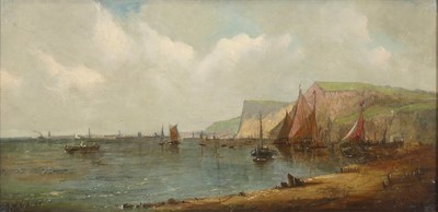 Lot 2351 - A.H. Vickers (1853-1907) - Boats at anchor off...