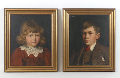 Lot 2314 - Rose Mead (1867-1946) - Pair; Bust portraits...