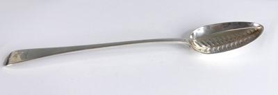 Lot 2067 - A George IV silver straining spoon, in the Old...
