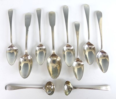 Lot 2091 - A collection of mainly George III silver tea...
