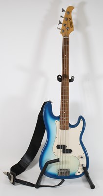 Lot 1290 - A Century Star electric bass guitar, in blue...