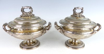 Lot 2151 - A pair of George IV silver twin handled...