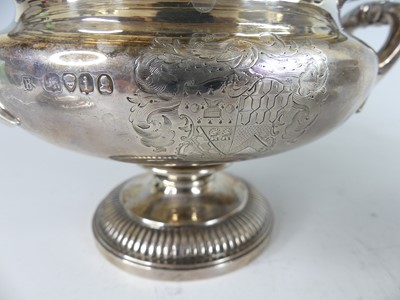 Lot 2151 - A pair of George IV silver twin handled...