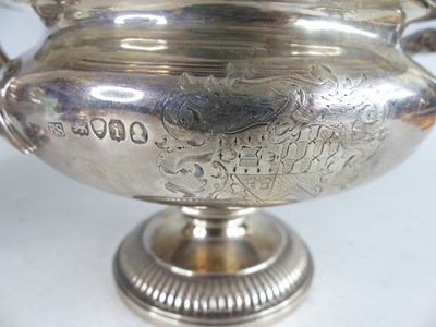 Lot 2151 - A pair of George IV silver twin handled...