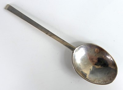 Lot 2063 - A white metal 'Puritan' spoon, of typical flat...