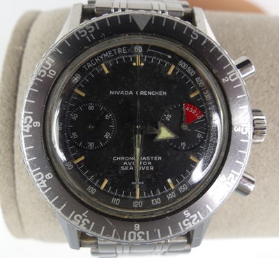 Lot 2247 - A stainless steel Nivada Grenchen automatic...