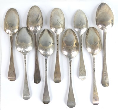 Lot 2092 - A collection of eight Georgian silver...