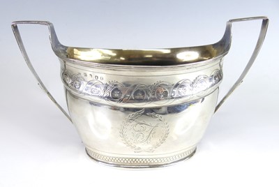 Lot 2076 - A George III Newcastle silver twin handled...