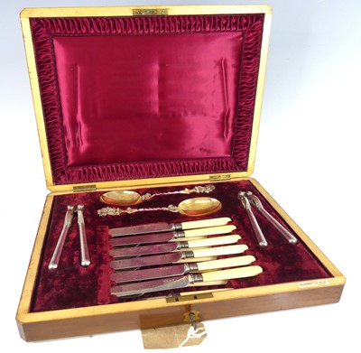 Lot 2083 - A cased Victorian Elkington & Co silver-plated...