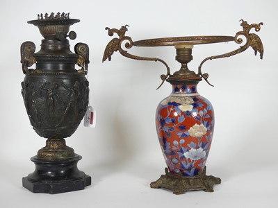 Lot 4 - A late 19th century neo-classical bronze oil...