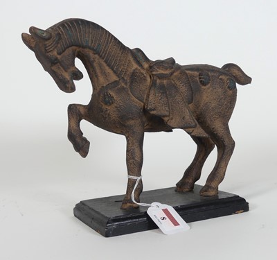 Lot 8 - A contemporary Chinese style cast metal...