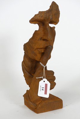 Lot 14 - A rusted cast iron figure 'The Silence', h.29.5cm