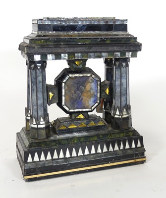 Lot 18 - A mirrored and reverse painted glass model...