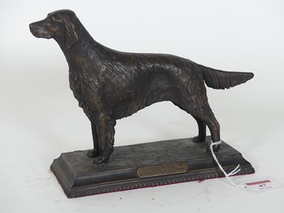 Lot 47 - A bronzed composite figure of an Irish Setter '...