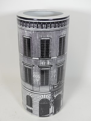 Lot 71 - A transfer decorated pottery stickstand, in...