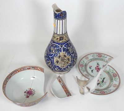 Lot 77 - A 19th century Iznik stoneware vase, of...