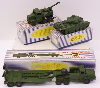 Lot 655 - Dinky Toys group of 3 military diecasts to...