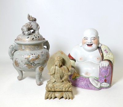 Lot 103 - A 20th century Chinese celadon crackle glazed...