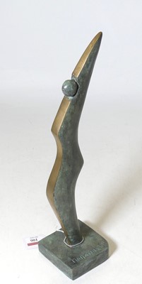 Lot 106 - Contemporary school - abstract figure, bronze,...