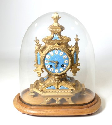 Lot 110 - A late 19th century gilt metal porcelain...