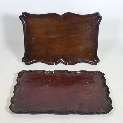 Lot 117 - A 19th century hardwood tray of shaped...