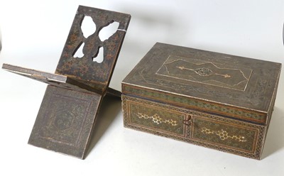 Lot 138 - A 19th century Indian Vizagapatam box, of...