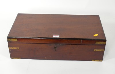 Lot 85 - A 19th century mahogany writing slope, of...