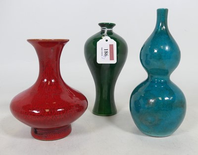 Lot 186 - A contemporary Chinese porcelain turquoise...