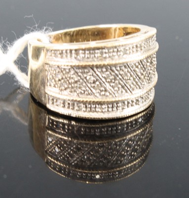 Lot 426 - A modern 9ct gold multi-diamond point set half-...