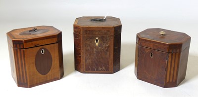 Lot 109 - An early 19th century satinwood and walnut...