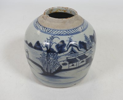 Lot 223 - A Chinese porcelain ginger jar, underglaze...