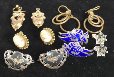 Lot 474 - A collection of earrings, with shepherd's...