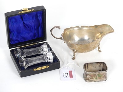 Lot 275 - A modern silver sauceboat, in the Georgian...