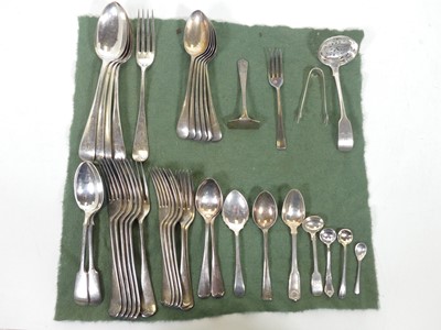 Lot 248 - A collection of silver plated flatware,...