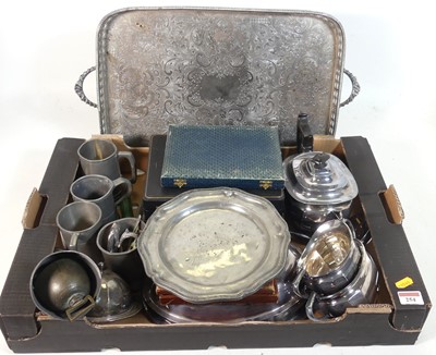 Lot 254 - A collection of metalware, to include a silver...