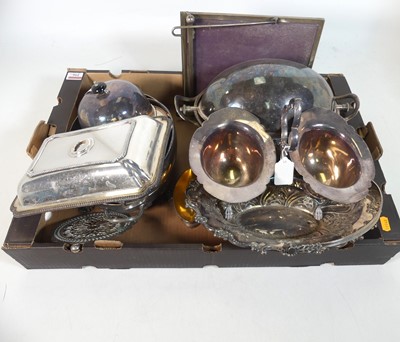 Lot 256 - A collection of silver plated wares, to...