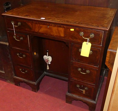 Lot 1198 - A George III mahogany and burr wood cross...