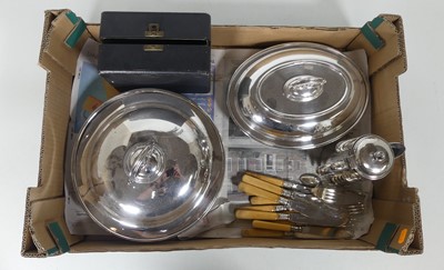 Lot 180 - A collection of silver plated wares, to...