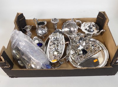 Lot 262 - A collection of silver plated wares, to...