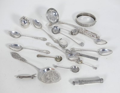 Lot 300 - A George V silver propelling pencil of plain...