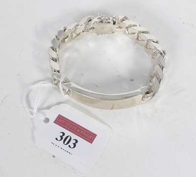 Lot 303 - A modern heavy continental white metal curb...