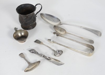 Lot 306 - A George V silver christening tankard of bell...