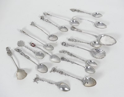 Lot 310 - A mid 20th century Danish silver coffee spoon,...