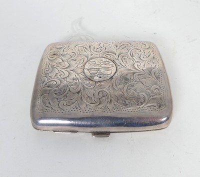 Lot 279 - An Edwardian silver pocket cigarette case of...