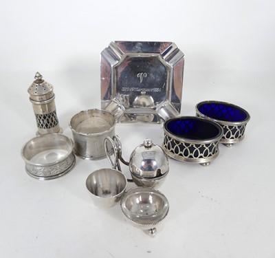 Lot 317 - A pair of George V silver open salts, each of...