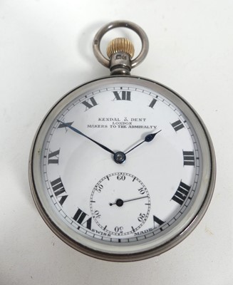 Lot 356 - A George V silver cased open faced pocket...